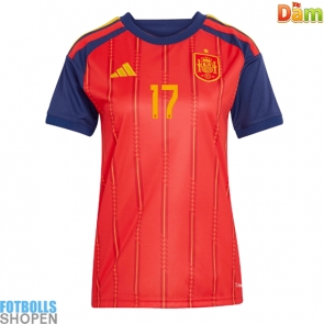 Billiga Spanien Nico Williams #17 Hemmatröja Dam VM 2026 Kortärmad